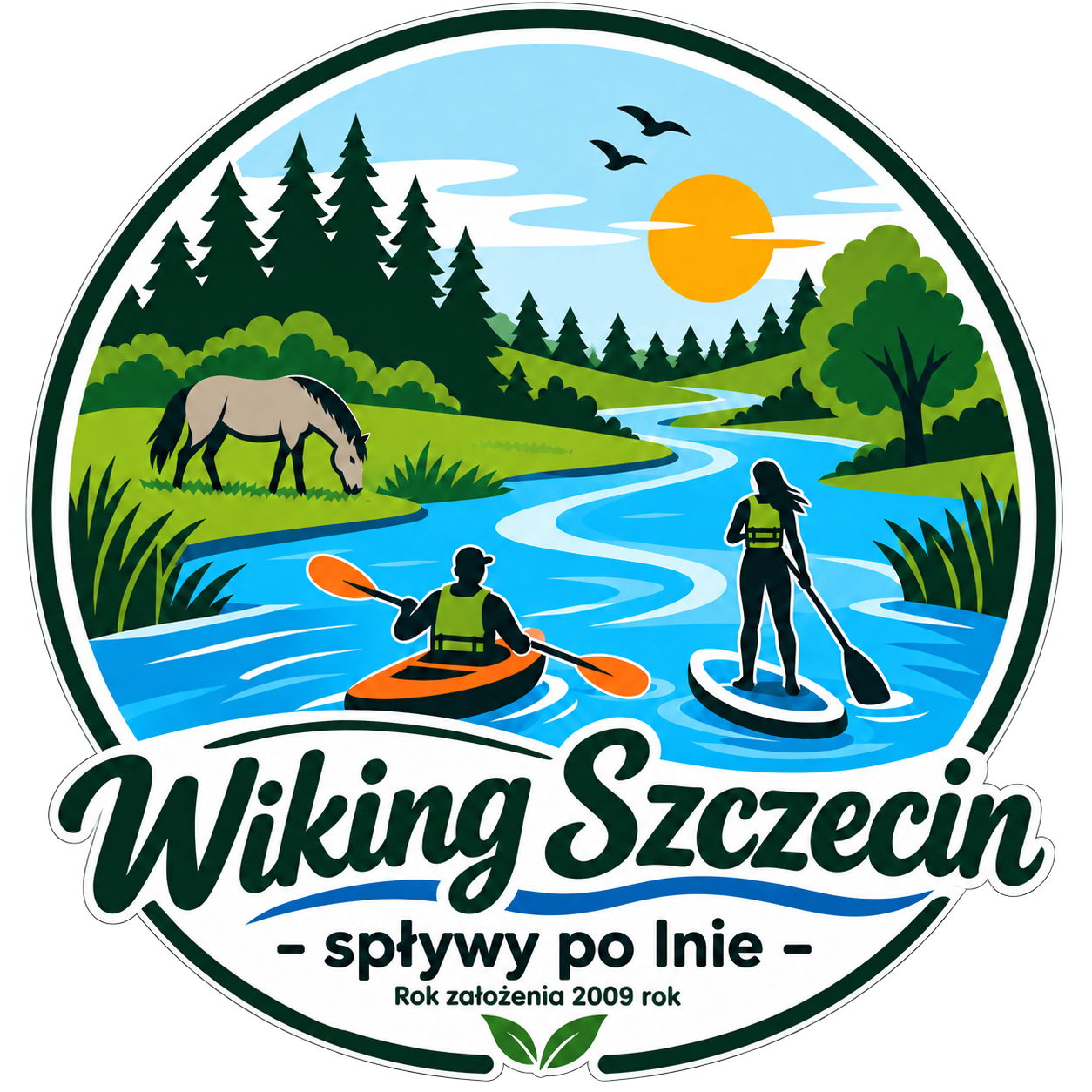 Logo Wiking Szczecin — spływy po Inie