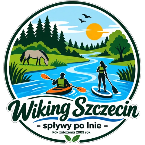 Logo Wiking Szczecin — spływy po Inie